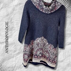 {Anthropologie Moth} COTTON BLEND Sweater Tunic Dress